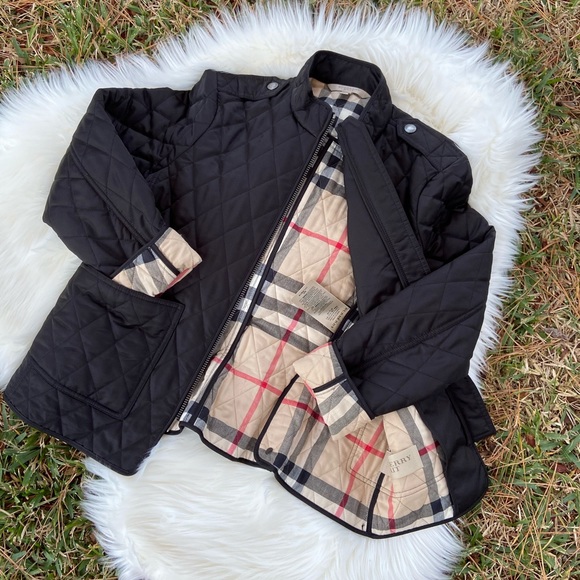 Burberry Jackets & Blazers - Burberry Brit Moto Black Quilted Coat sz. L